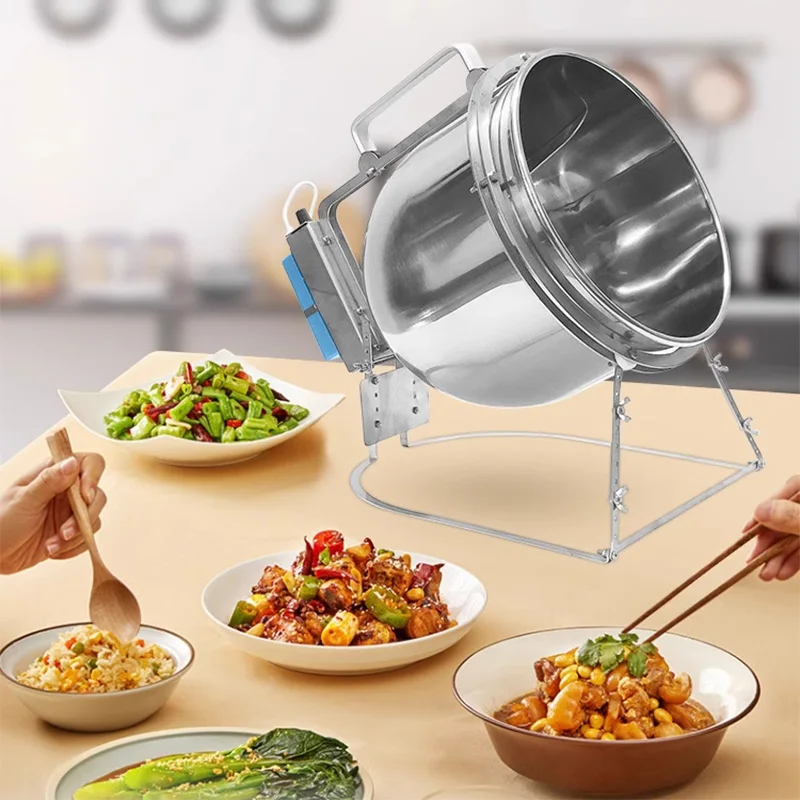 Smart Home Technology - Stainless Steel Stir Fryer Large Capacity