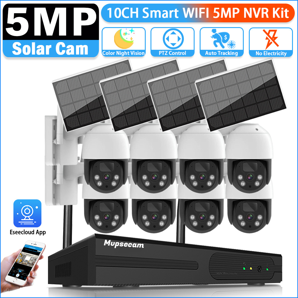 Smart Home Outdoor Camera - 5MP 16CH Wireless NVR Security WIFI