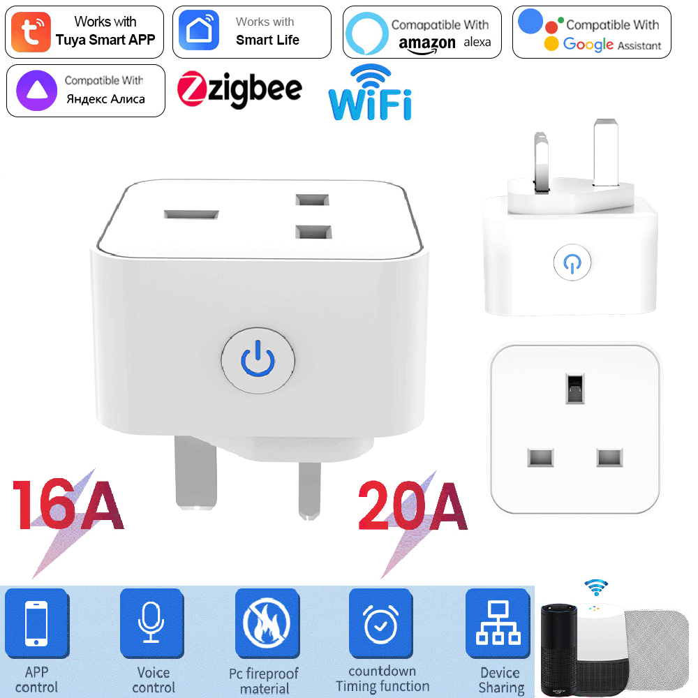 Smart Home Technology - Tuya Smart Socket 16A/20A WiFi or