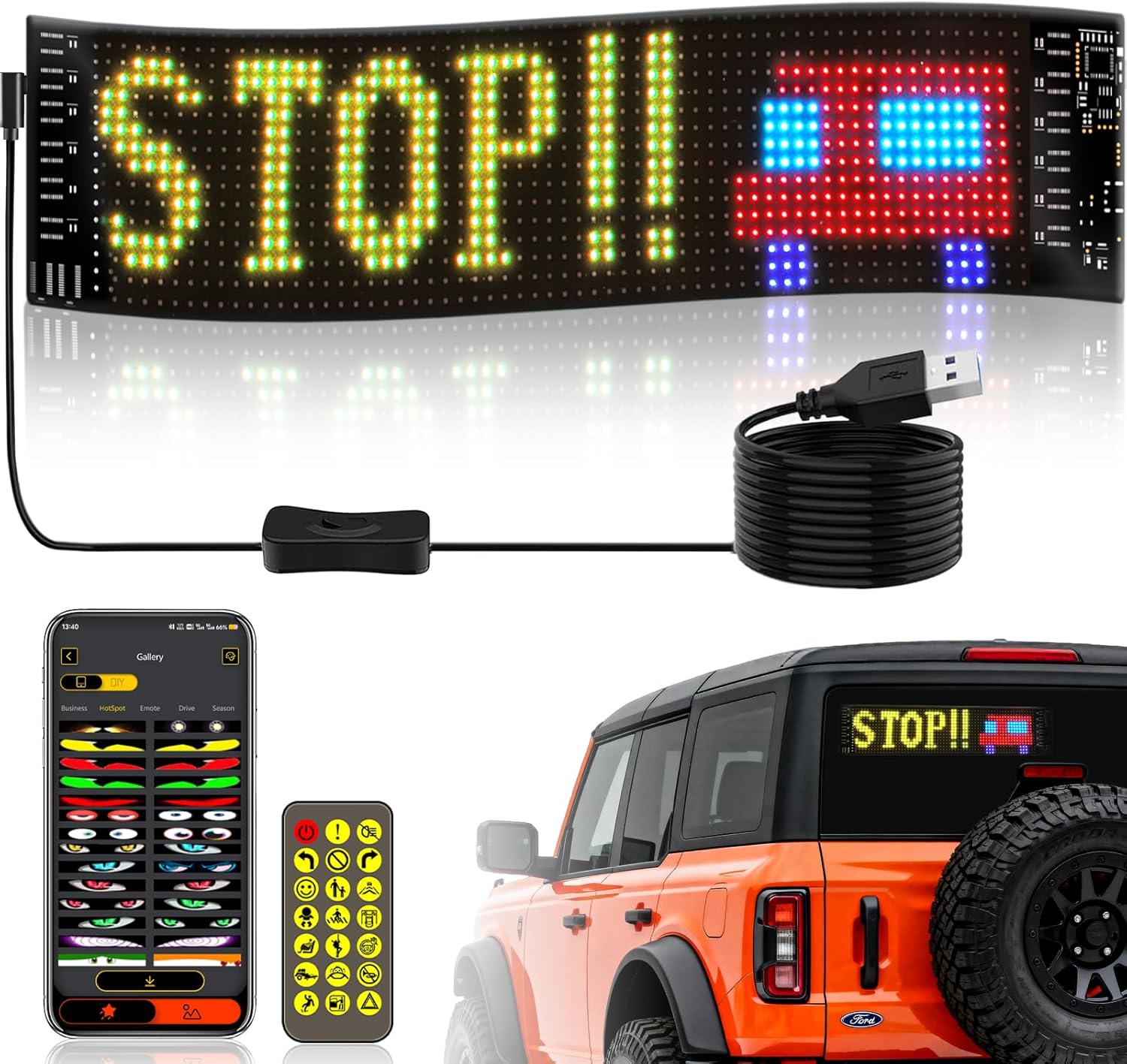 Smart Bulb - LED Car Sign Flexible LED Matrix