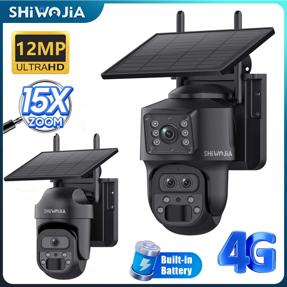Smart Home Outdoor Camera - SHIWOJIA 15X ZOOM Solar Camera 4G