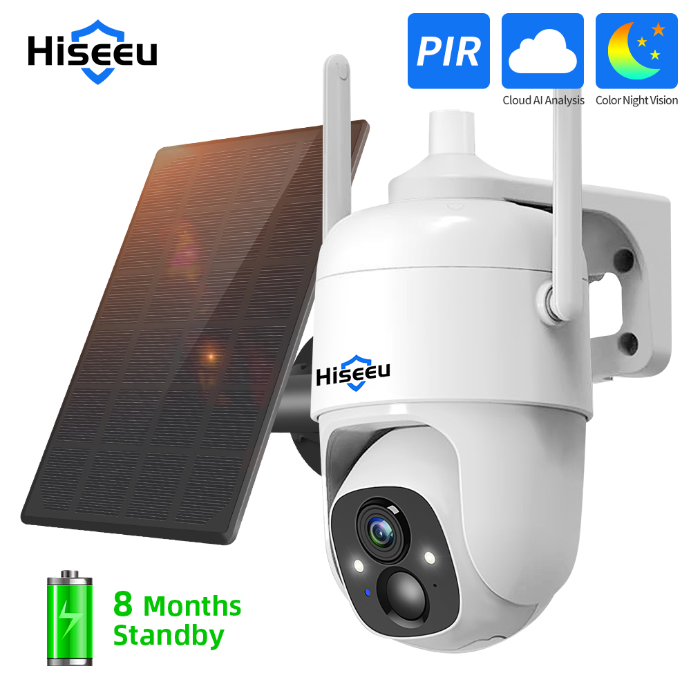 Smart Home Outdoor Camera - Hiseeu 3MP Cloud AI WiFi Video