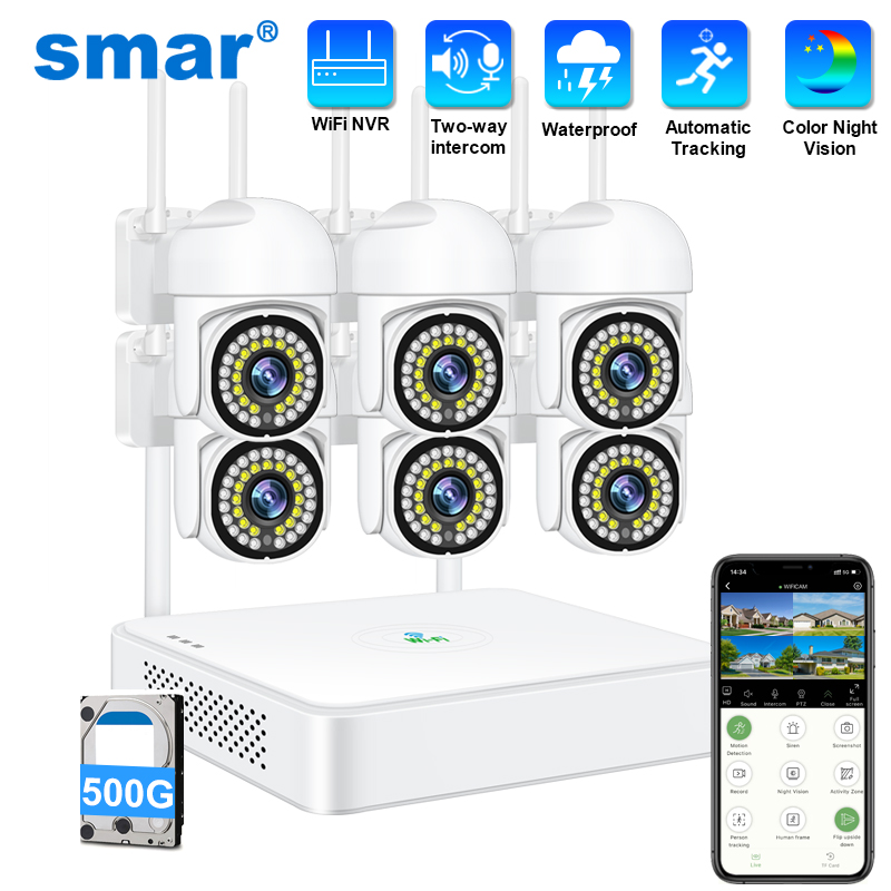 Smart Home Outdoor Camera - Smar 3MP Wireless CCTV Security Camera
