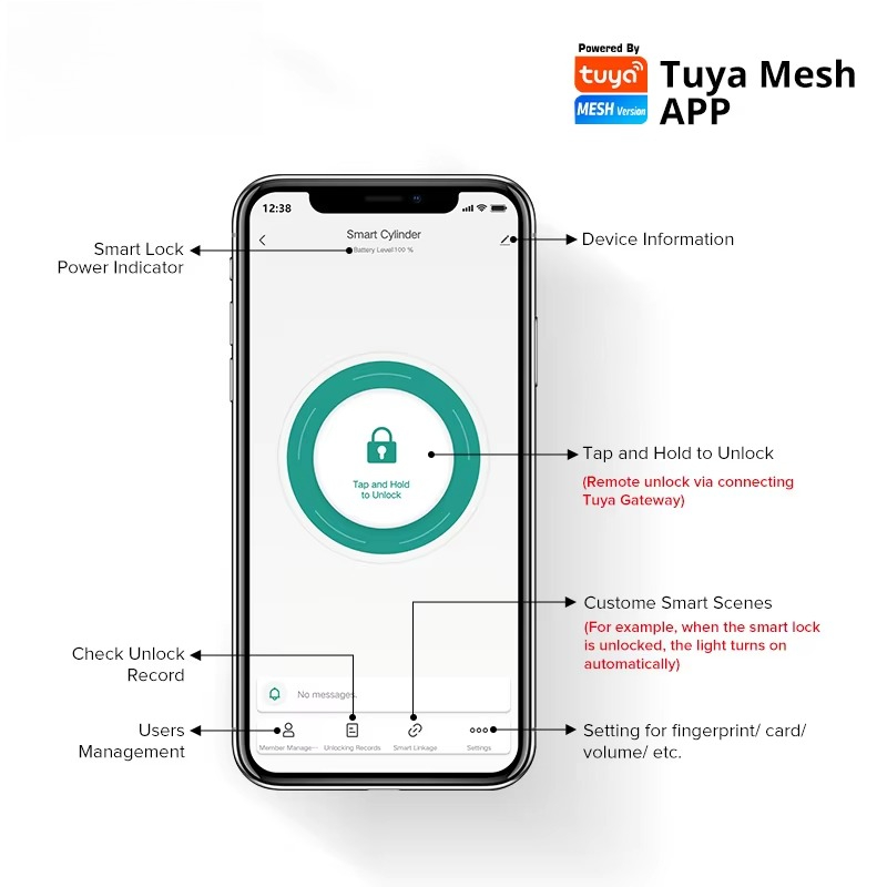 Tuya Wifi Smart Cylinder Door  - đánh giá và giá Airbnb Smart Home