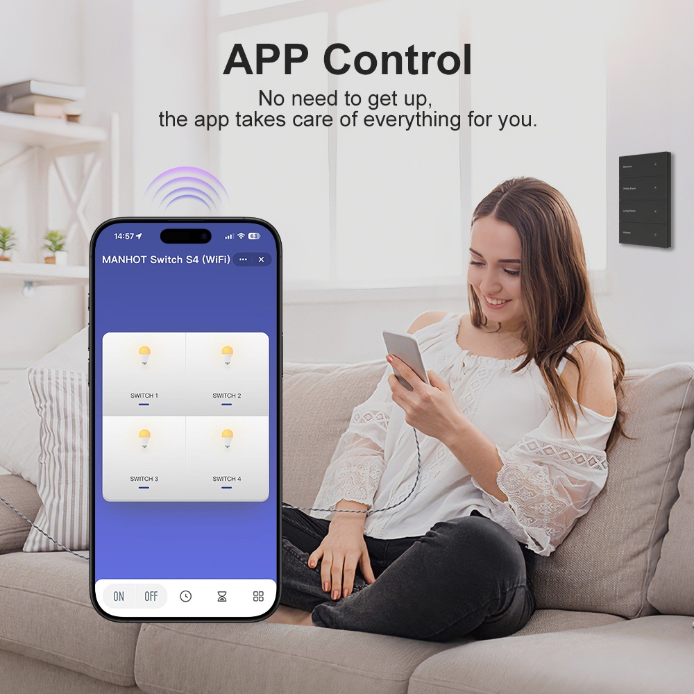 Manhot DIY Name Switch Zigbee  - đánh giá và giá Smart Home Lighting Control
