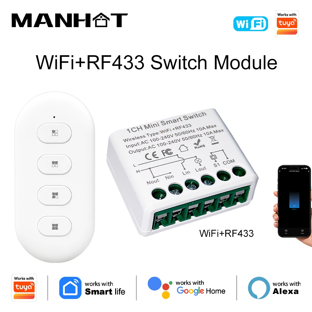 For Tuya WIFI 10A Smart Light  - đánh giá và giá Smart Home Lighting Control