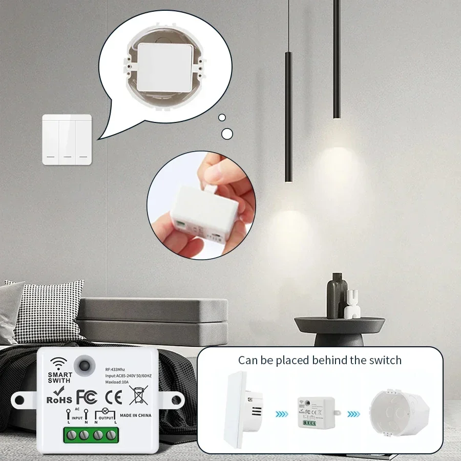 RF 433MHz Wireless Remote Cont - đánh giá và giá Smart Home Lighting Control
