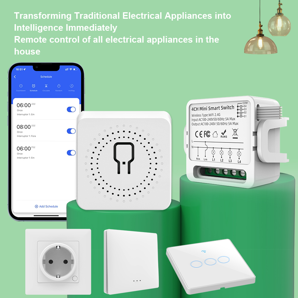 Tuya WiFi Smart Switch 1/2/3/4 - đánh giá và giá Smart Home Lighting Control