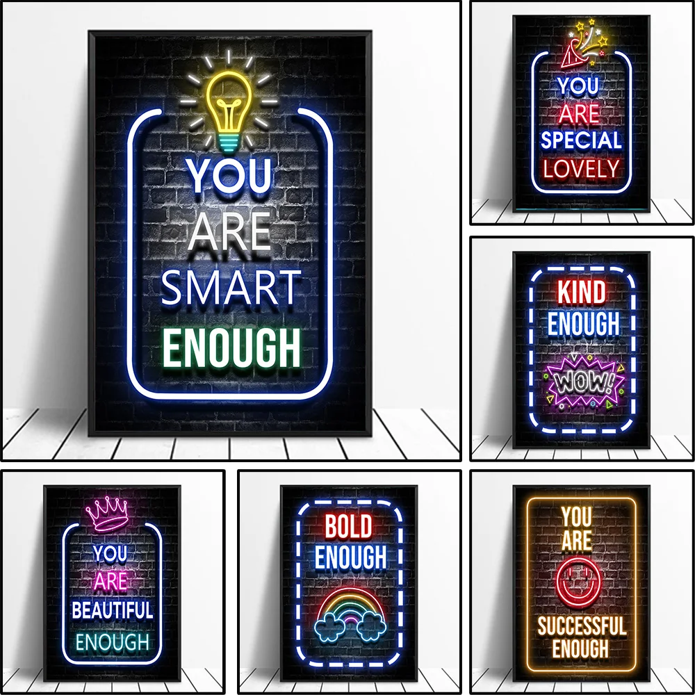 Neon Motivation Quotes Posters - đánh giá và giá Smart Home Quotes