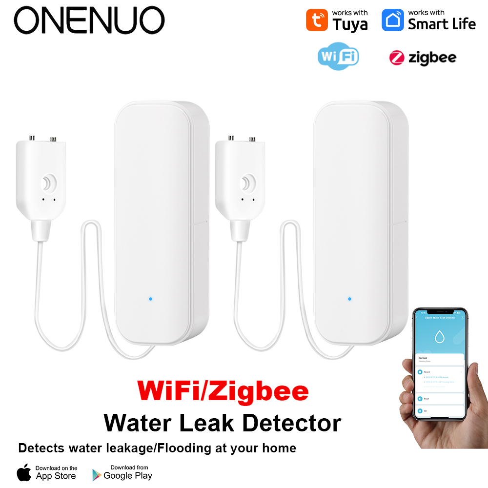 WiFi/Zigbee Water Sensor Tuya  - đánh giá và giá Wifi Water Leak Detector