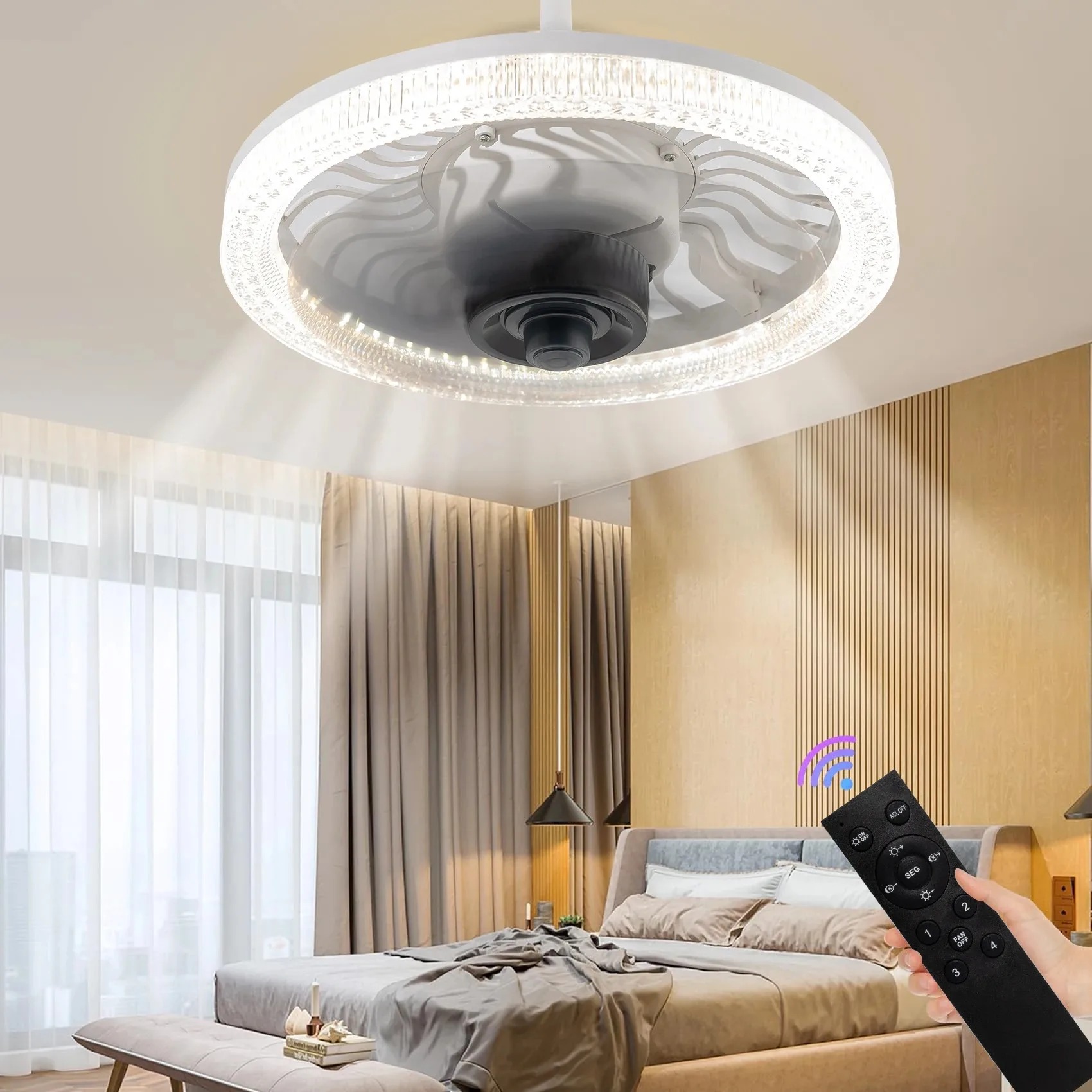 Smart LED Ceiling Fan Light wi - đánh giá và giá Smart Bulb