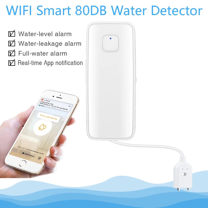 Tuya WiFi Smart Water Leak Sen - đánh giá và giá Wifi Water Leak Detector