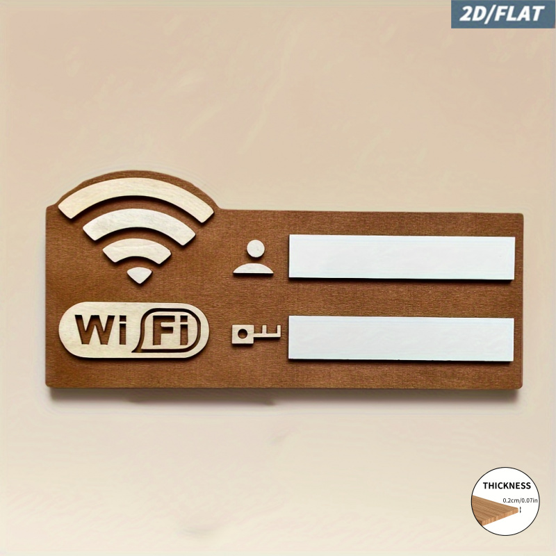 2D Wooden WiFi Password Sign w - đánh giá và giá Airbnb Smart Home
