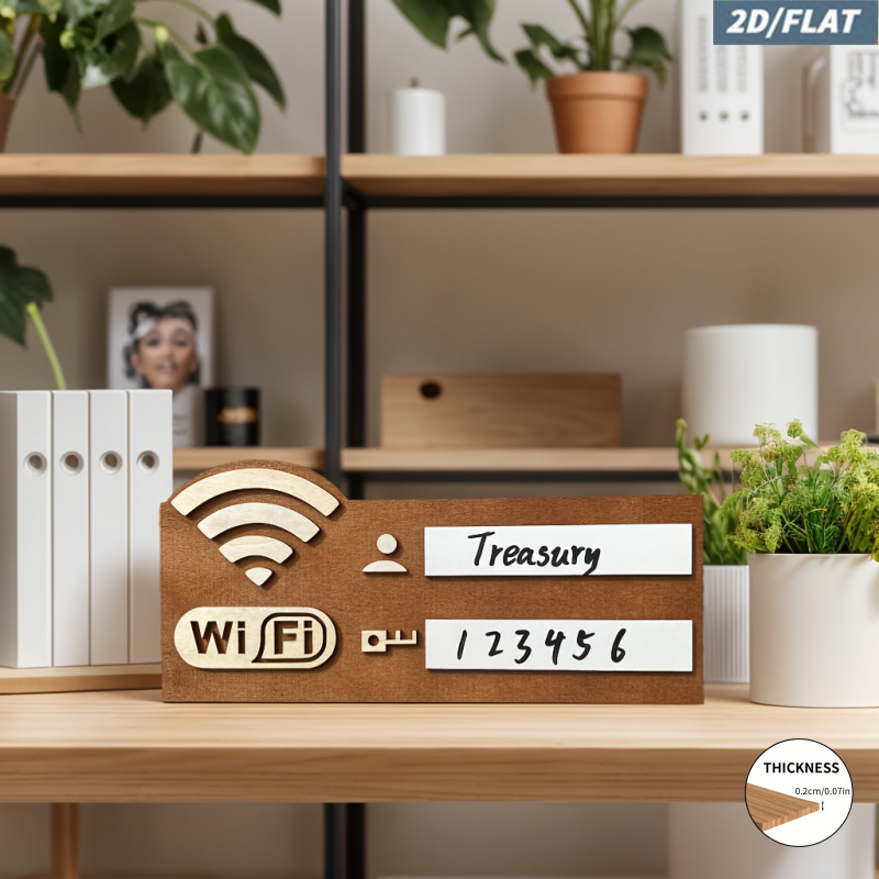2D Wooden WiFi Password Sign w - đánh giá và giá Airbnb Smart Home