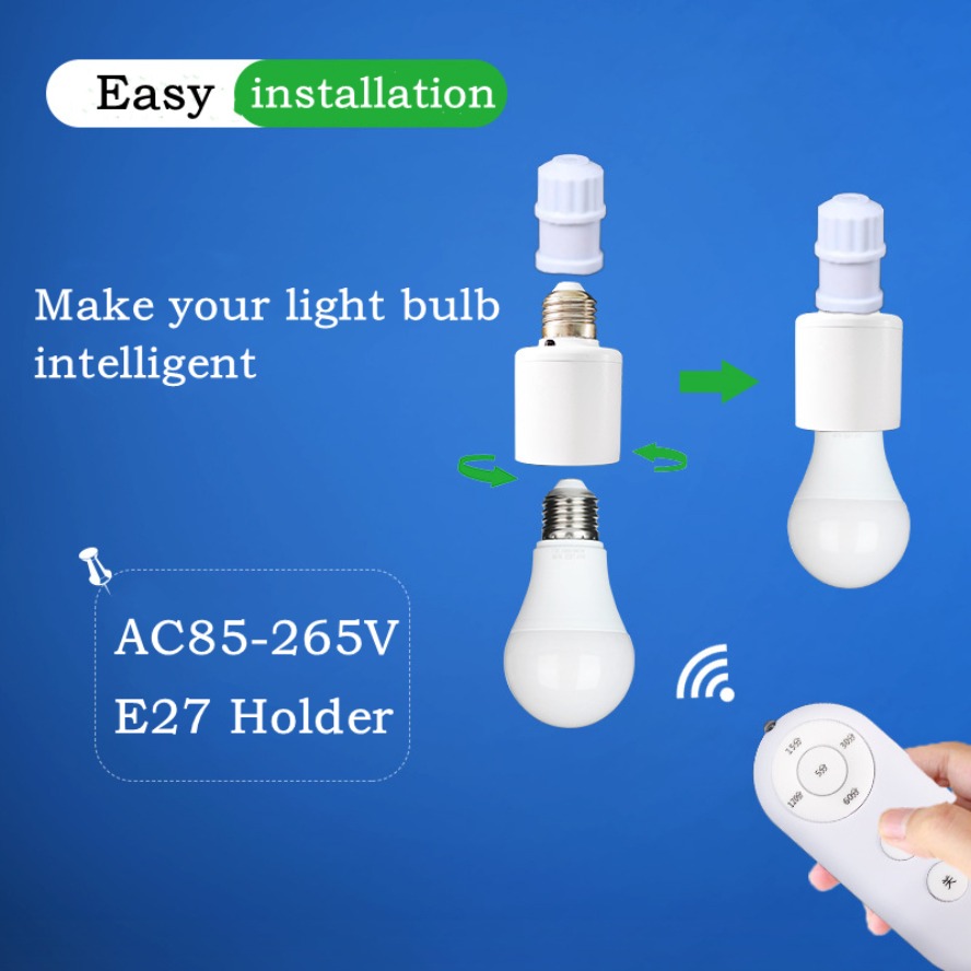E27 60W Wireless Remote Contro - đánh giá và giá Smart Bulb