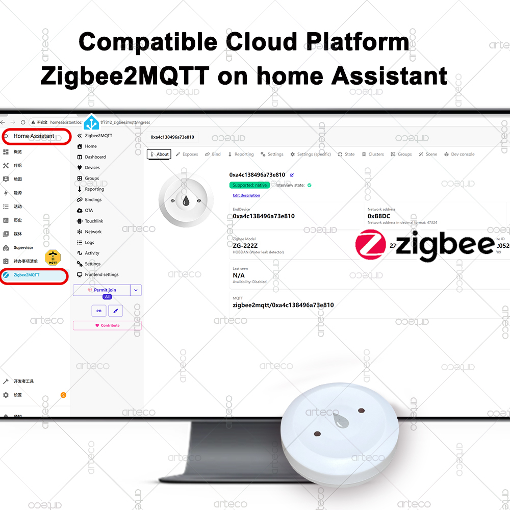 Tuya Smart Zigbee Water Sensor - đánh giá và giá Smart Home Gateway