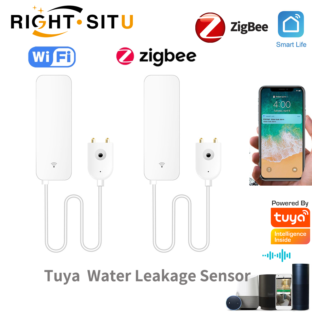 Tuya WiFi Nước Rò Rỉ Cảm Biến  - đánh giá và giá Wifi Water Leak Detector