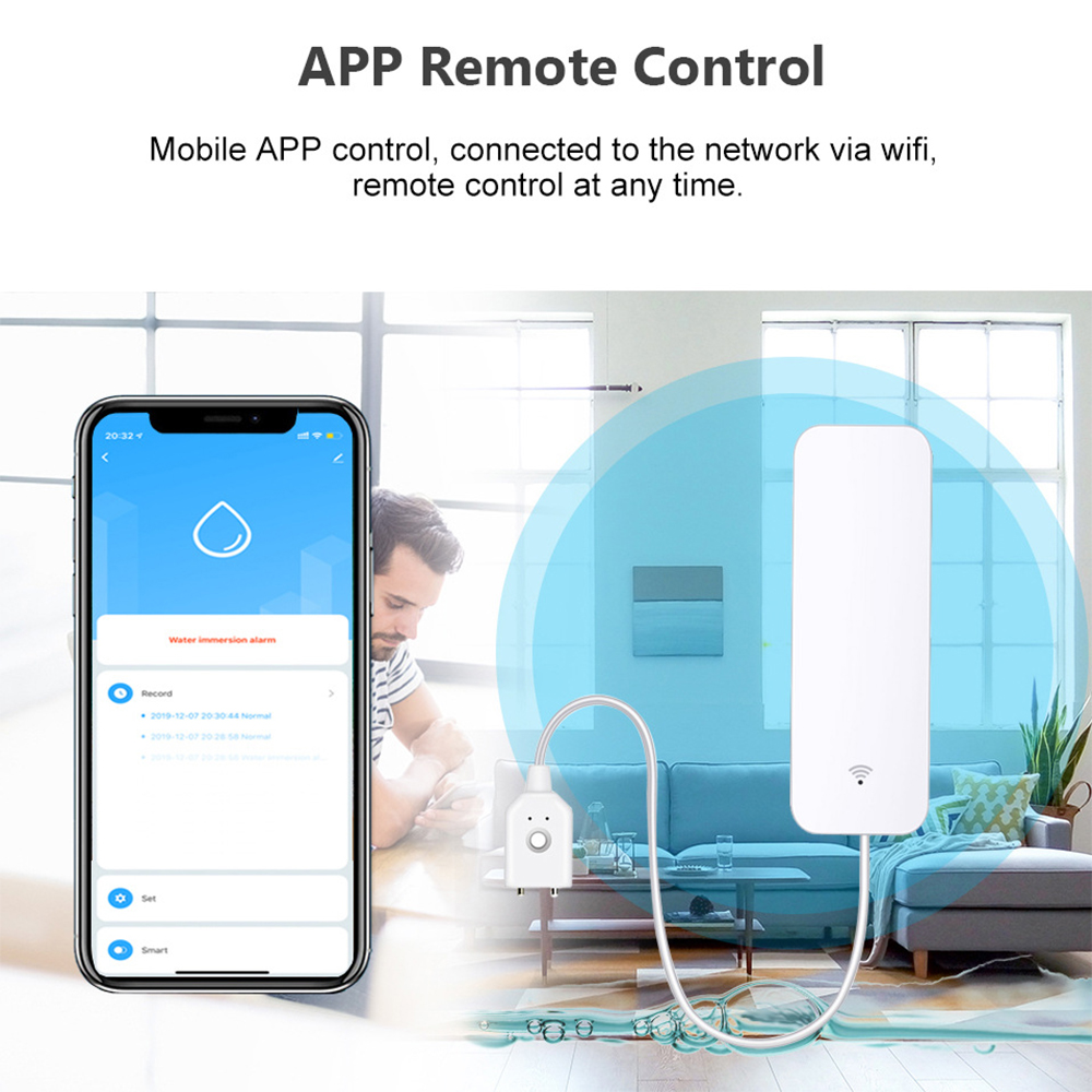 Tuya WiFi Nước Rò Rỉ Cảm Biến  - đánh giá và giá Wifi Water Leak Detector