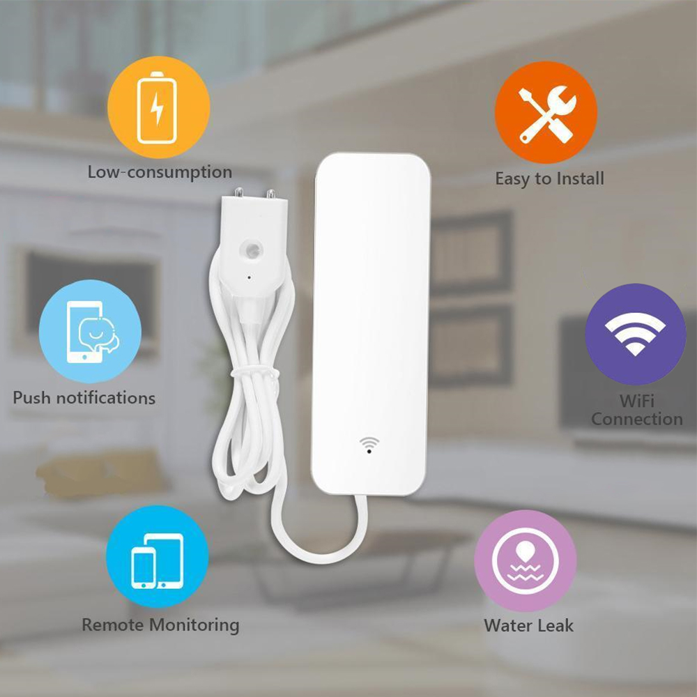 Tuya WiFi Nước Rò Rỉ Cảm Biến  - đánh giá và giá Wifi Water Leak Detector