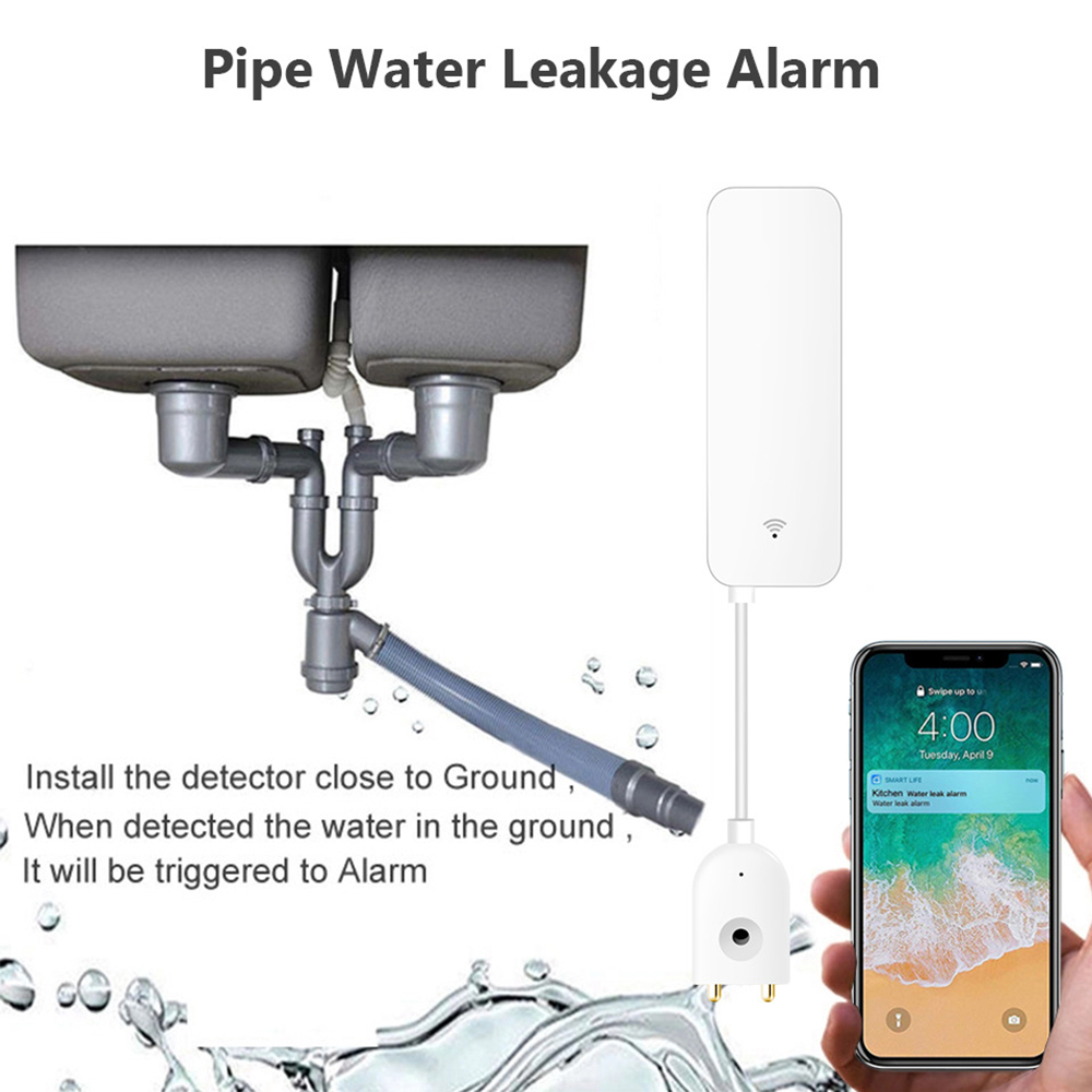 Tuya WiFi Nước Rò Rỉ Cảm Biến  - đánh giá và giá Wifi Water Leak Detector