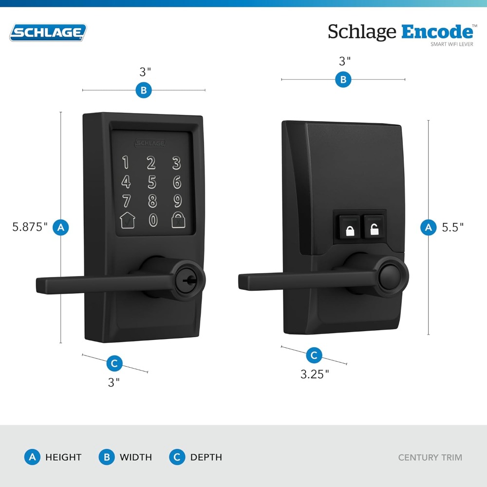 Smart Wi-Fi Lock Lever Handle  - đánh giá và giá Airbnb Smart Home