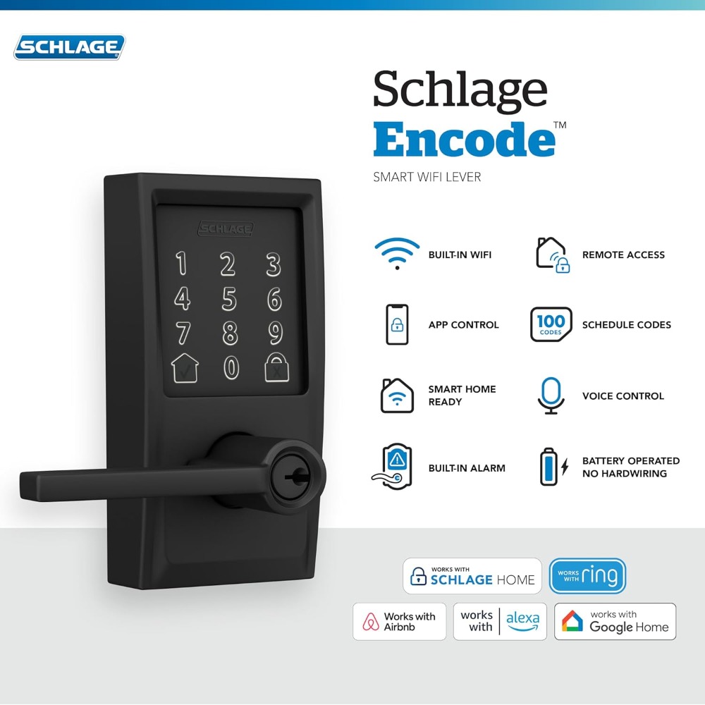 Smart Wi-Fi Lock Lever Handle  - đánh giá và giá Airbnb Smart Home