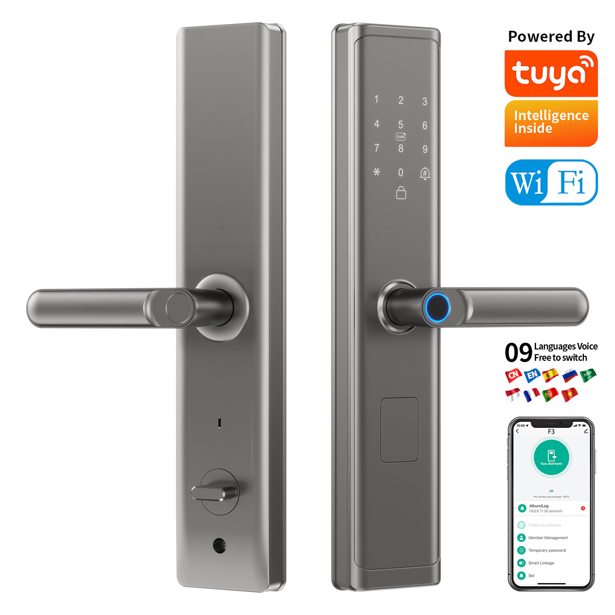 Tuya Wifi TTlock App Fingerpri - đánh giá và giá Smart Home Lock