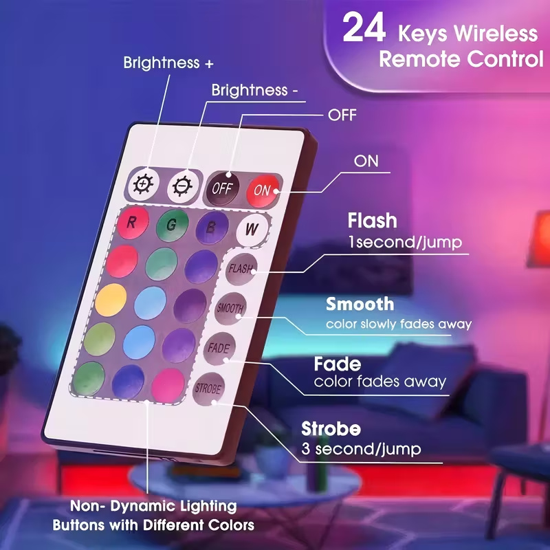 Smart LED Strip Lights with 24 - đánh giá và giá Smart Home Llm