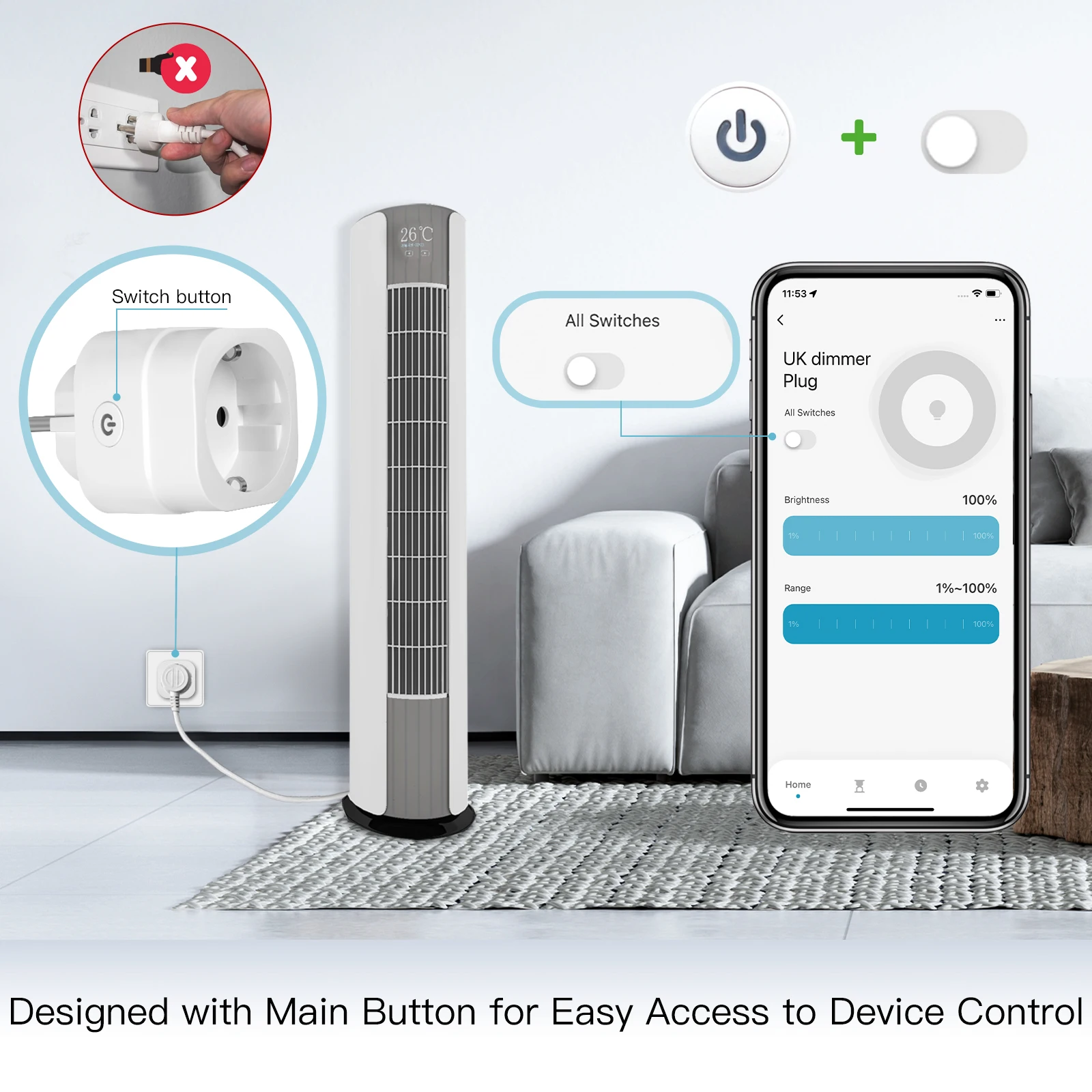 MOES Tuya WiFi Smart Plug Dimm - đánh giá và giá Smart Home Technology