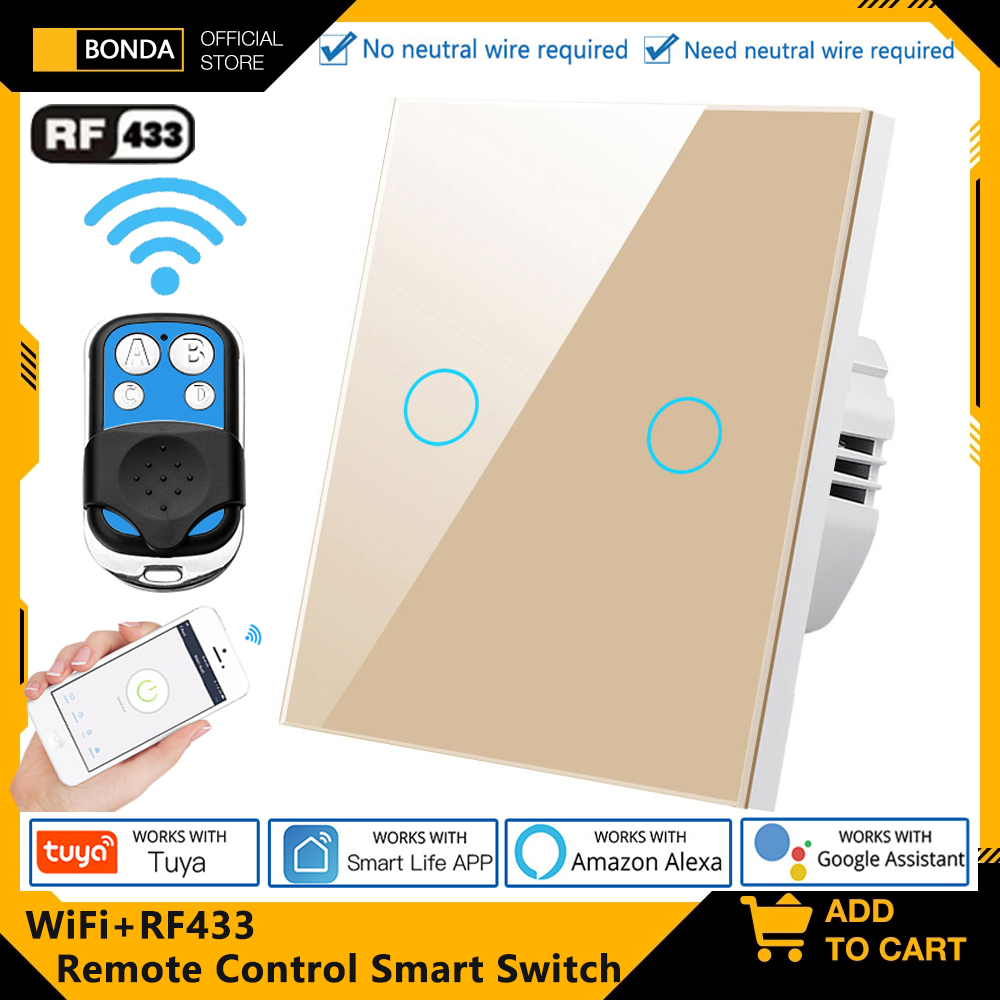 Tuya EU WiFi+RF433 Smart Remot - đánh giá và giá Smart Home Lighting Control