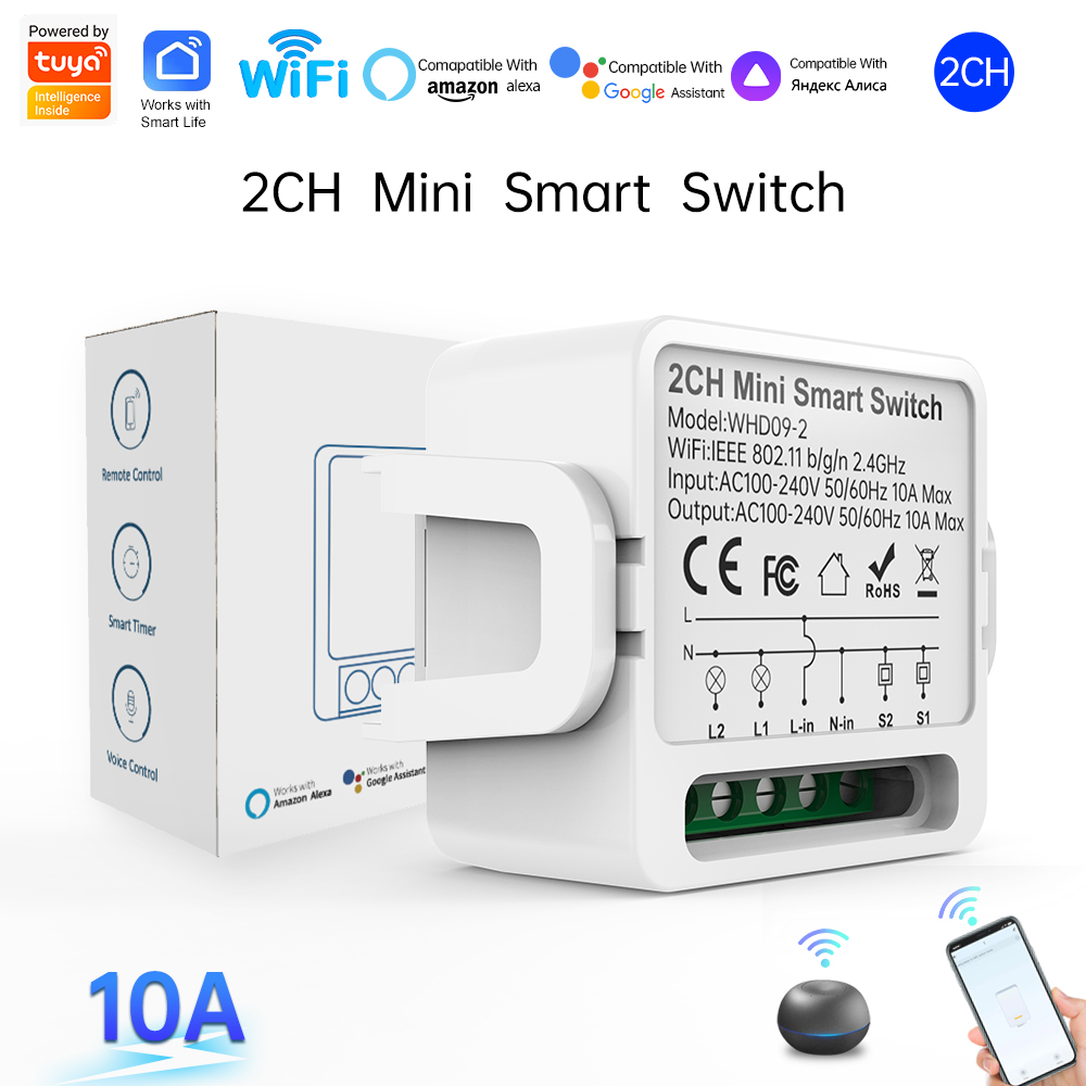 2 Way Tuya Smart Switch 2Gang  - đánh giá và giá Smart Home Lighting Control