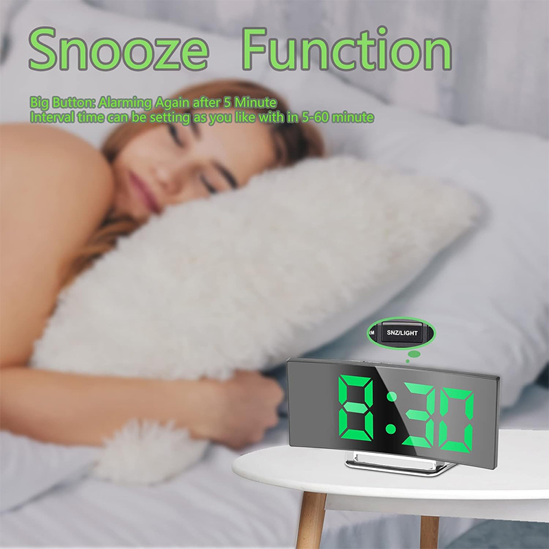 LED Digital Alarm Clock Curved - đánh giá và giá Smart Home Retrofit