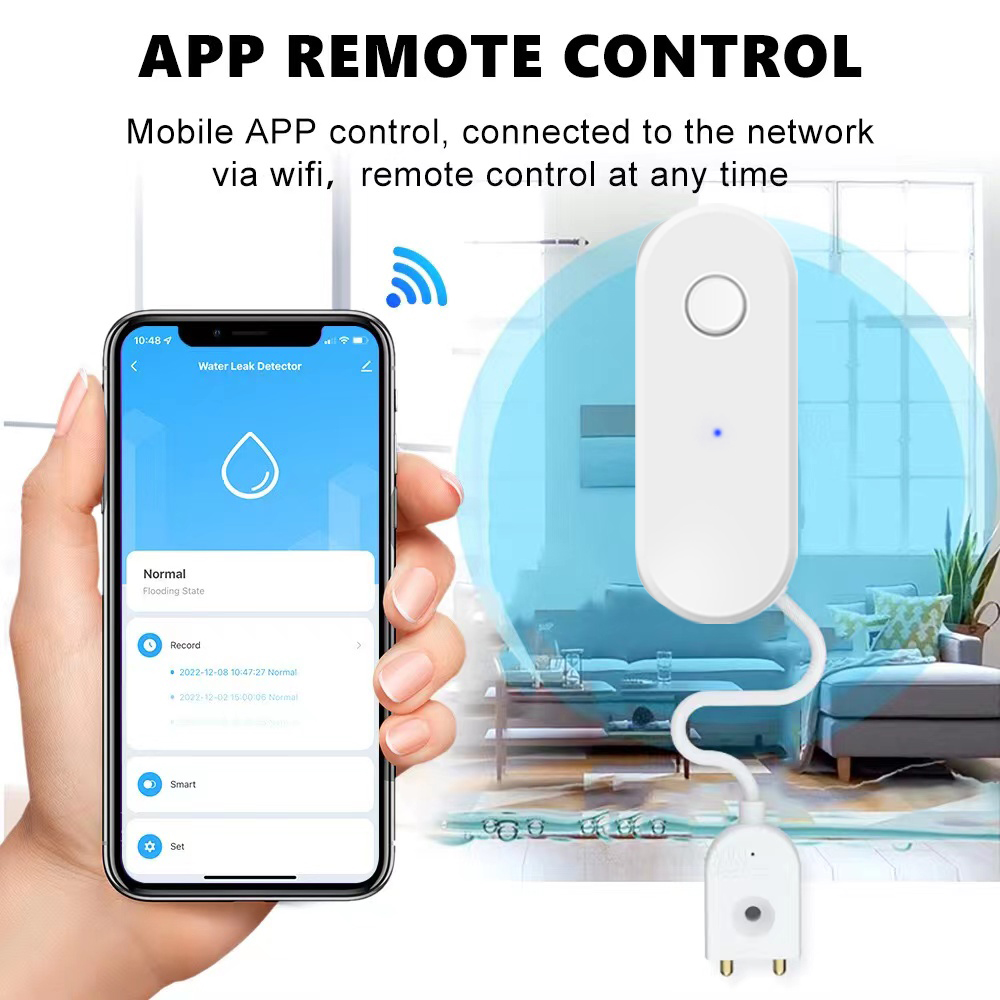 Tuya WiFi Smart Water Leak Sen - đánh giá và giá Wifi Water Leak Detector